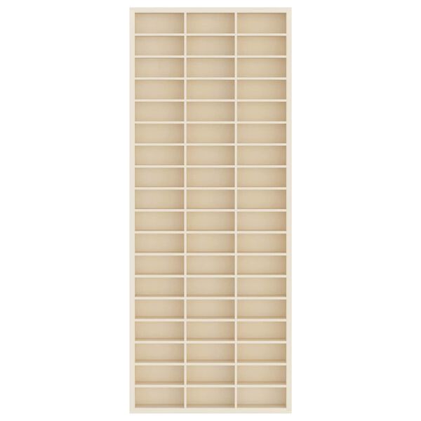 vidaXL V&aelig;gdisplaykasse Beige 30 x 4,5 x 75 cm Konstrueret tr&aelig;