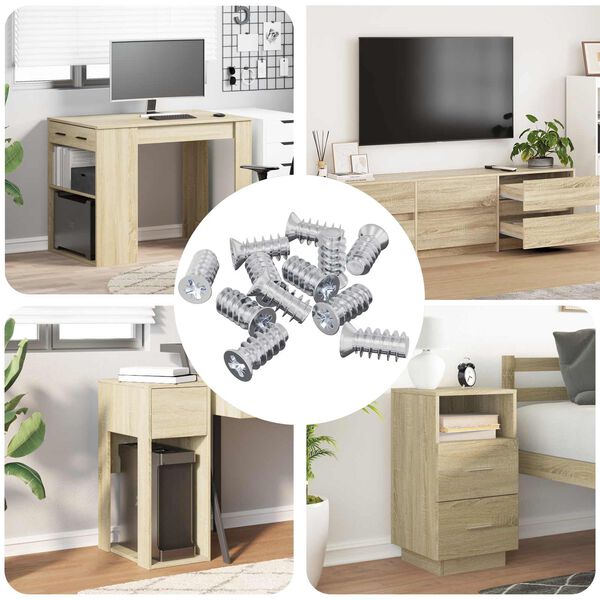 vidaXL Skrue 12 pcs S&oslash;lv M6 x 12 mm Jern