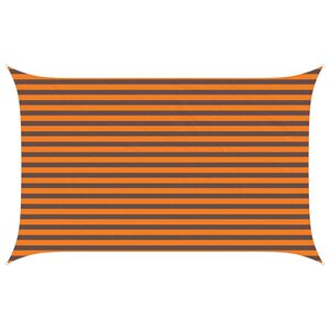vidaXL Solskygge sejl Orange og Brun 4 x 2,5 m 100% polyester Oxford