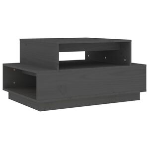 vidaXL sofabord 80x55x40,5 cm massivt fyrretr&aelig; gr&aring;