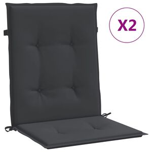 vidaXL stolehynde m. lav ryg 2 stk. 100x50x3 cm oxfordstof sort