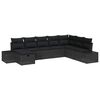 vidaXL Havesofa S&aelig;t 8 stk. Sort polyrattan