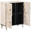 vidaXL Sideboard med d&oslash;r Hvid 60 x 33,5 x 75 cm Massivt mangotr&aelig;