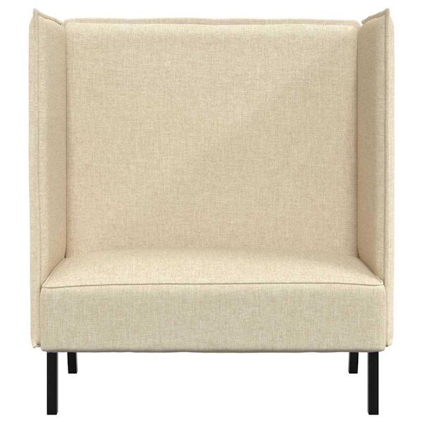 vidaXL H&oslash;j ryg sofa 101cm Creme Stof