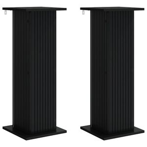 vidaXL Planteholder 2 stk. Sort 30,5 x 30 x 80,5 cm Konstrueret tr&aelig;