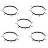 vidaXL Pl&aelig;ne Aerator Klemme med Spidser 5 pcs Sort &Oslash; 320 mm Jern