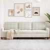 vidaXL 3-personers sofa 210 cm fl&oslash;jl cremefarvet