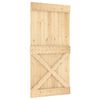 vidaXL Skyded&oslash;r NARVIK Naturfarvet og sort 100 x 210 cm (213,5 cm)