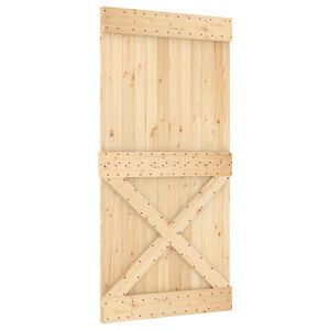 vidaXL Skyded&oslash;r NARVIK Naturfarvet og sort 100 x 210 cm (213,5 cm)