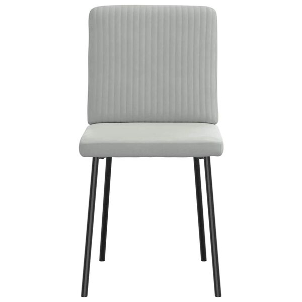 vidaXL spisebordsstole 4 stk. velour lysegrå