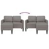 vidaXL 2-personers sofa med chaiselong L-formet 125 cm stof gr&aring;brun