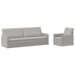 vidaXL Sofa S&aelig;t 2 pcs Skygr&aring; Stof