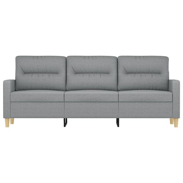 vidaXL 3-personers sofa 180 cm stof lysegr&aring;