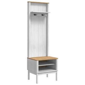 vidaXL Gangskab FLORO Hvid 50 x 40 x 158 cm Massivt fyrretr&aelig;