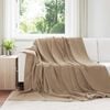 vidaXL Kastet&aelig;pper 6 pcs Camel 240 x 270 cm Fleece