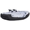 vidaXL hundepude 150x120x25 cm vendbar og vaskbar gr&aring; og sort