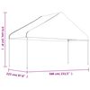 vidaXL pavillon med tag 8,92x5,88x3,75 m polyethylen hvid