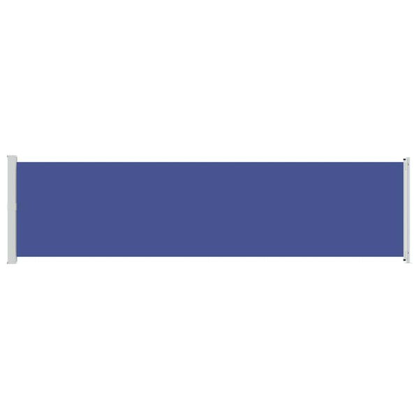 vidaXL sammenrullelig sidemarkise til terrassen 600x160 cm blå