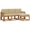 vidaXL Udend&oslash;rs sofagruppe 4 stk. Naturlig og Beige Polyester