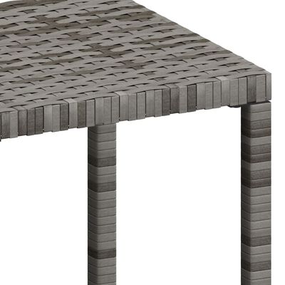vidaXL liggestole med bord 2 stk. polyrattan grå