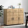 vidaXL Sideboard med hylde FLORIN Artisan Egetr&aelig; 88,5 x 30,5 x 73 cm