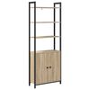 vidaXL Bogskab 6 niveauer 60 x 24 x 161 cm Konstrueret tr&aelig; Sonoma eg