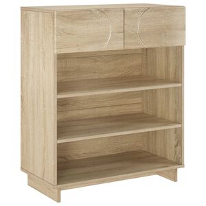 vidaXL Skoskab 73 x 38 x 87,5 cm Konstrueret tr&aelig; Sonoma-eg