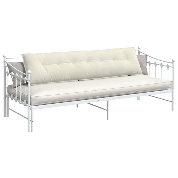 vidaXL Rygpude Creme 200 x 50 cm Velourstof