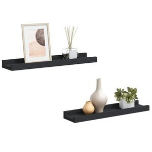 vidaXL gallerihylder 2 stk. 40x9x3 cm MDF sort