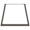 vidaXL spisebordsben V-formet 2 stk. antracit 100x(72-73,3) cm stål