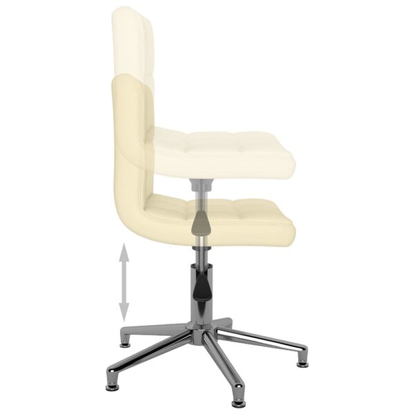 vidaXL drejelig spisebordsstol kunstl&aelig;der cremefarvet