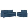 vidaXL Sofa S&aelig;t 2 stk. Bl&aring; Stof