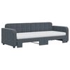 vidaXL daybed med udtræk og madras 80x200 cm velour mørkegrå