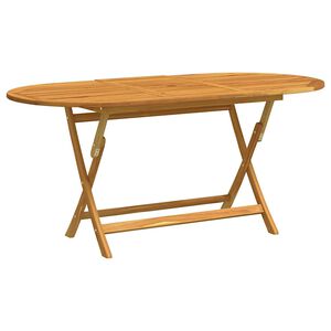 vidaXL foldbart havebord 160x85x75 cm massivt eukalyptustr&aelig;