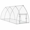 vidaXL kaninbur 105x300x120 cm galvaniseret st&aring;l s&oslash;lvfarvet