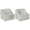 vidaXL LP plade&aelig;ske 2 stk. Betongr&aring; 37 x 33 x 32 cm Konstrueret tr&aelig;