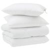vidaXL Vinter dyne med pude 3 stk. Hvid Microfiber