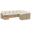 vidaXL sofas&aelig;t til haven 10 dele med hynder polyrattan beige