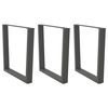 vidaXL spisebordsben V-formet 3 stk. antracit 90 x (72-73,3) cm st&aring;l