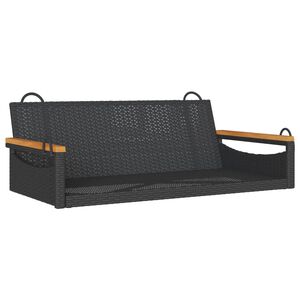 vidaXL gyngeb&aelig;nk 109x62x40 cm polyrattan sort