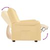 vidaXL 2-personers massagestol mikrofiberstof cremefarvet