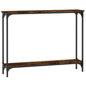 vidaXL konsolbord 100x22,5x75 cm konstrueret tr&aelig; r&oslash;get egetr&aelig;sfarve