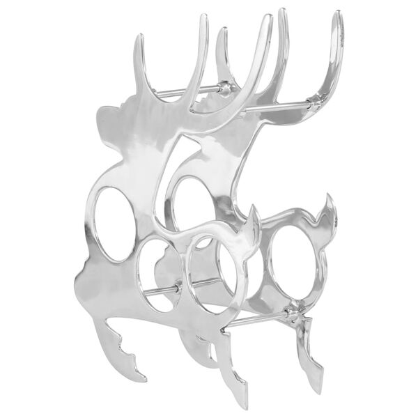 vidaXL vinreol massiv aluminium 33 x 14 x 54 cm s&oslash;lvfarvet