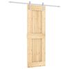 vidaXL Skyded&oslash;r Natur og hvid 70 x 210 cm Massivt Fyrretr&aelig;