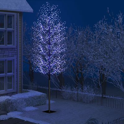 vidaXL juletræ 2000 LED'er kirsebærblomst 500 cm blåt hvidt lys