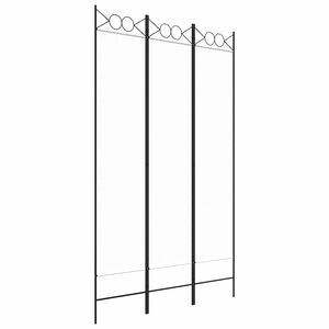 vidaXL 3-panels rumdeler 120x200 cm stof hvid