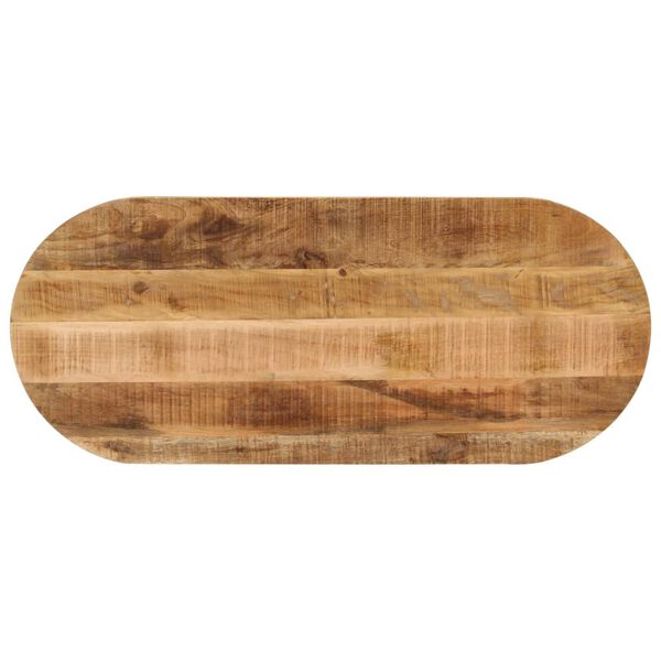 vidaXL bordplade 140x50x2,5 cm oval massivt ru mangotr&aelig;