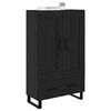 vidaXL Highboard med skuffe Sort eg 69,5 x 31 x 115 cm Konstrueret tr&aelig;