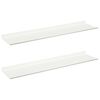 vidaXL Sv&aelig;vende hylde 2 stk. Hvid 80 x 18 x 2,5 cm St&aring;l