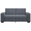 vidaXL 2-personers sofa 140 cm fl&oslash;jl m&oslash;rkegr&aring;